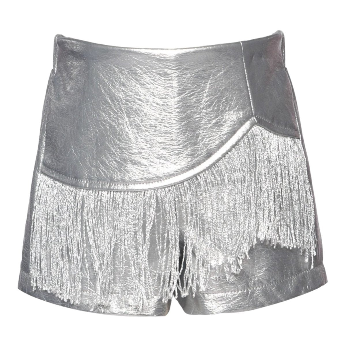 METALLIC FRINGE SHORTS - SHORTS