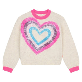 SEQUIN HEART KNIT SWEATER (PREORDER) - BILLIEBLUSH