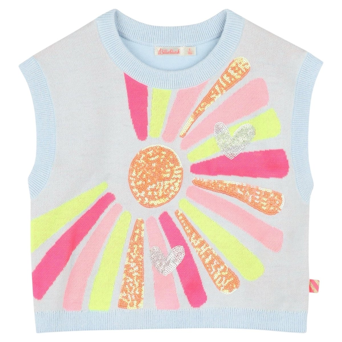 SEQUIN SUN TSHIRT (PREORDER) - BILLIEBLUSH