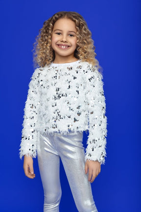 SEQUIN TEXTURED SWEATSHIRT (PREORDER) - MIA NEW YORK