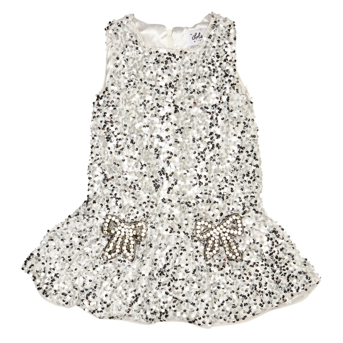 SHIMMER SEQUIN BOW DRESS - DRESSES