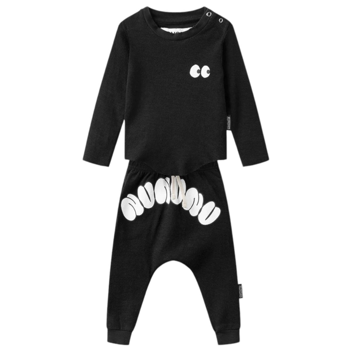 SIDE EYE LONG SLEEVE TSHIRT AND LEGGINGS SET (UNISEX) (PREORDER) - NUNUNU