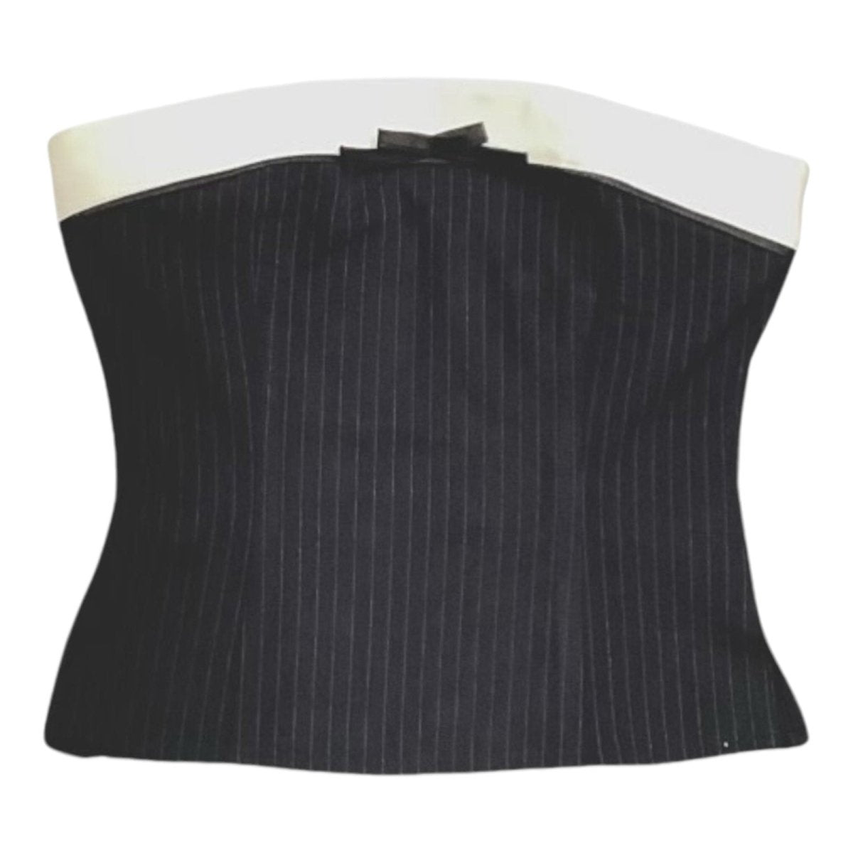 SIENNA PINSTRIPE STRAPLESS TOP - KATIE J NEW YORK