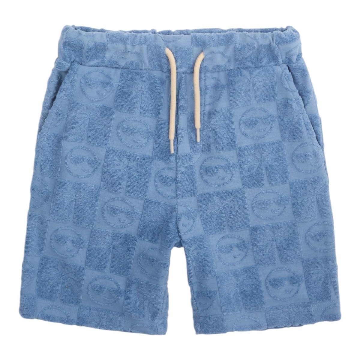 SMILEY FACE CHECKERED TERRY RESORT SHORTS (PREORDER) - APPAMAN