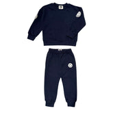 SMILEY FACE PATCH SWEATSHIRT AND SWEATPANTS SET - SET