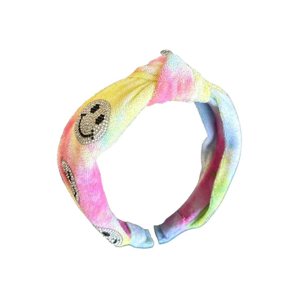 SMILEY FACE TIE DYE HEADBAND - HEADBANDS