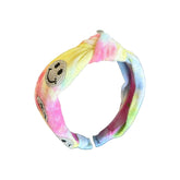 SMILEY FACE TIE DYE HEADBAND - BARI LYNN