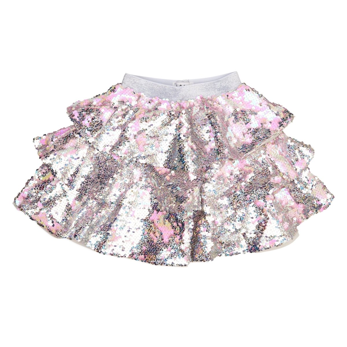 SPARKLE SEQUIN TIERED SKIRT - SKIRTS