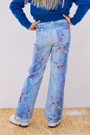 SPLATTER DENIM PANTS - TEREZ