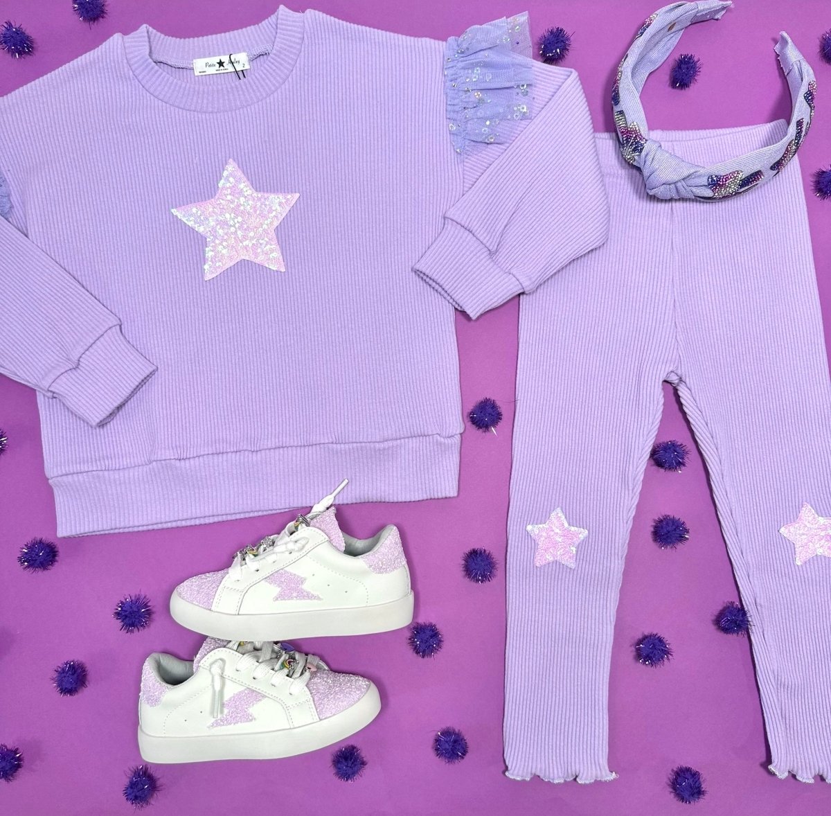 STAR SWEATSHIRT AND LEGGINGS SET - PETITE HAILEY