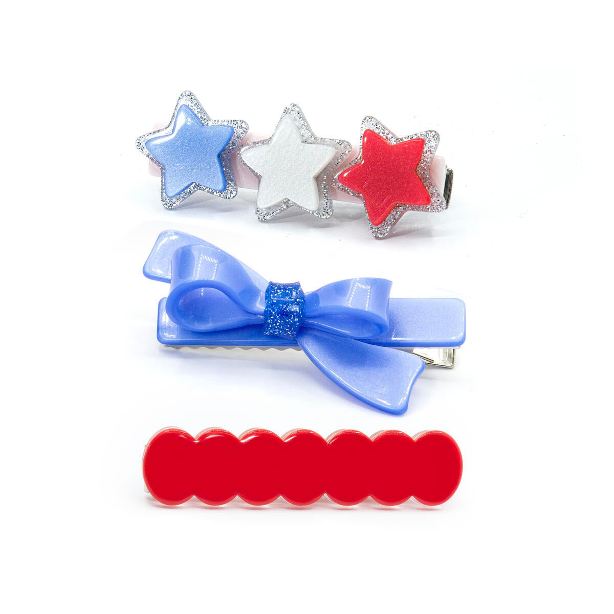 STARS & BOWS CLIPS SET OF 3 (PREORDER) - LILIES & ROSES