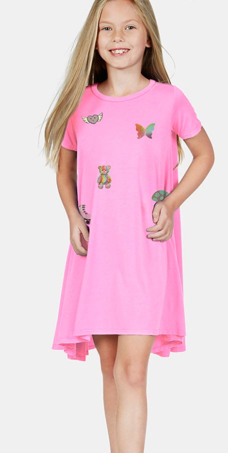 STICKER BEANS SWING DRESS (PREORDER) - LAUREN MOSHI