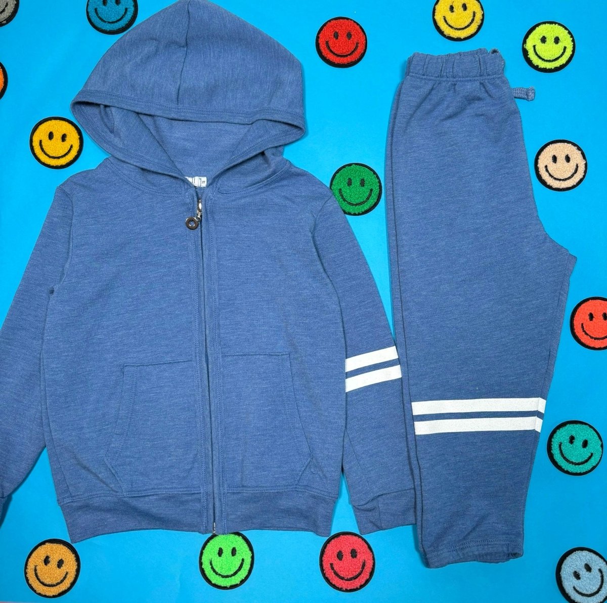 STRIPE ZIP UP HOODIE - COZII BY T2LOVE