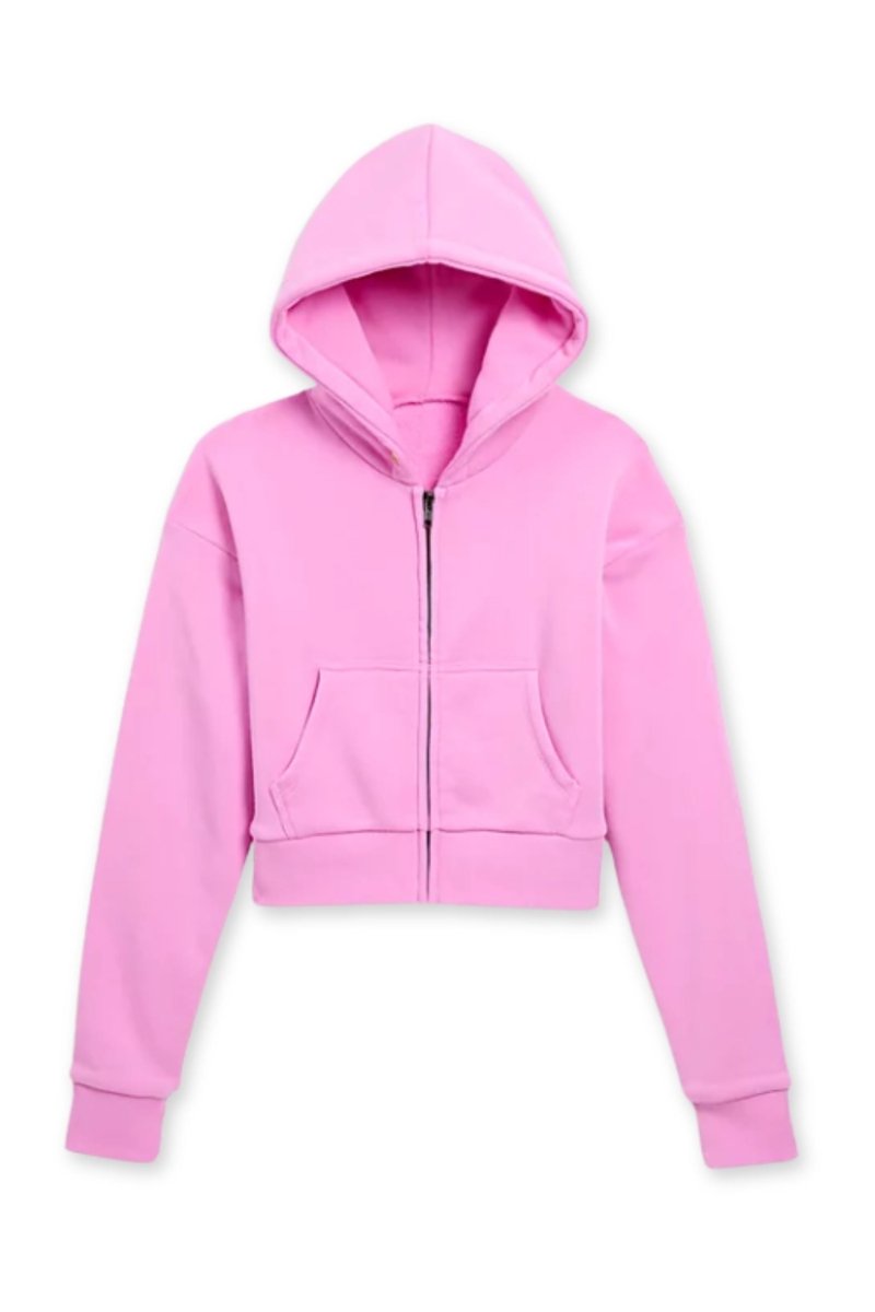 SUMMER ROSE DYLAN ZIP UP CROP HOODIE (PREORDER) - KATIE J NEW YORK