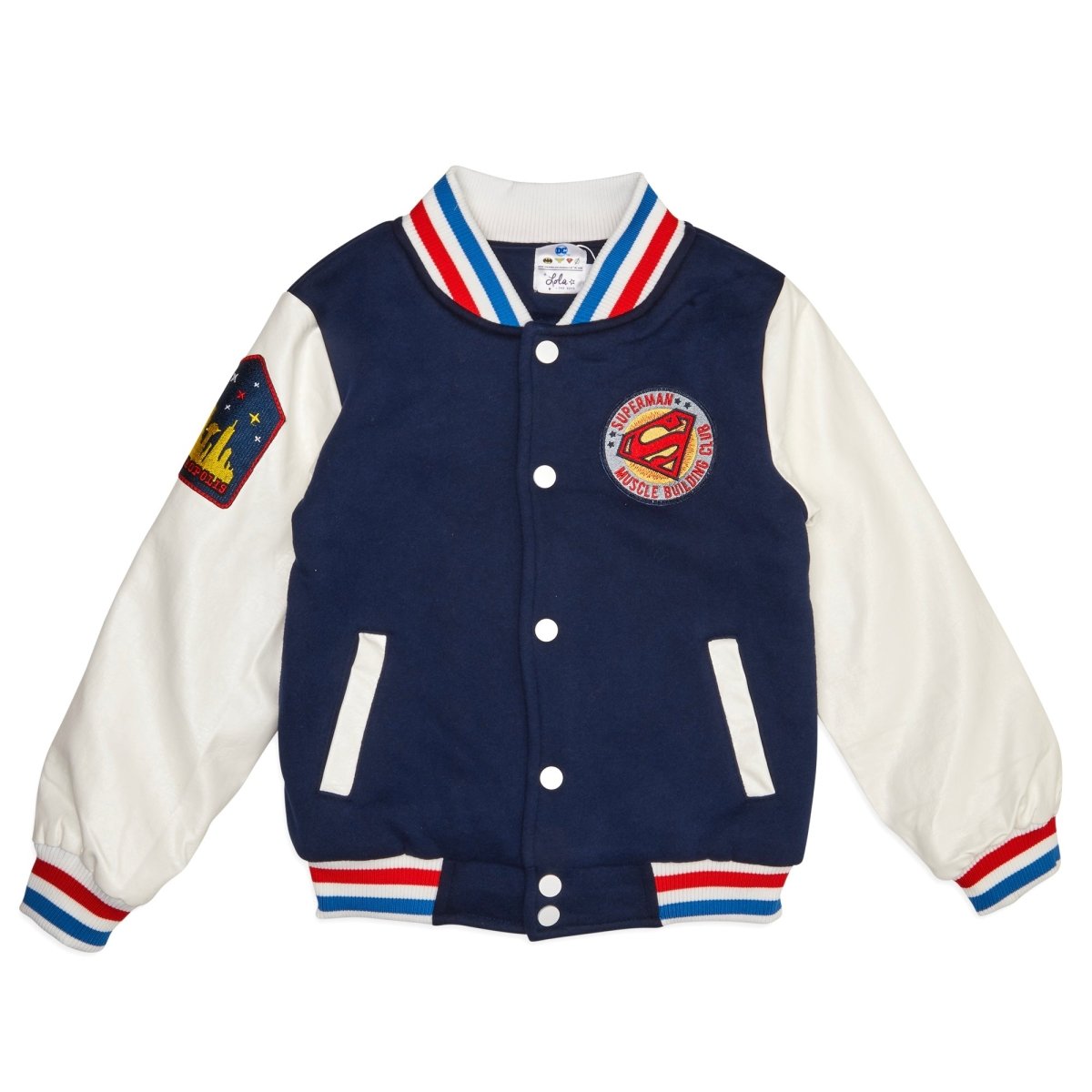 SUPERMAN PLEATHER BOMBER JACKET - LOLA AND THE BOYS