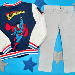 SUPERMAN PLEATHER BOMBER JACKET - LOLA AND THE BOYS