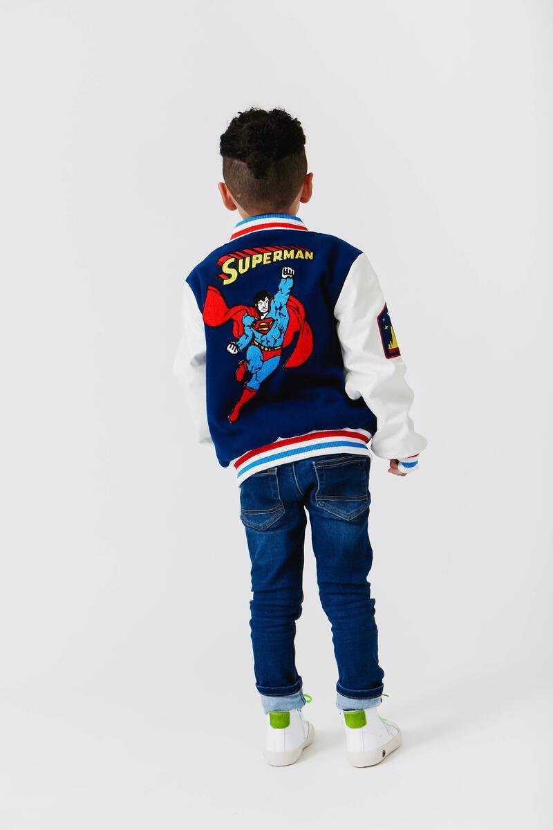 SUPERMAN PLEATHER BOMBER JACKET (PREORDER) - LOLA AND THE BOYS