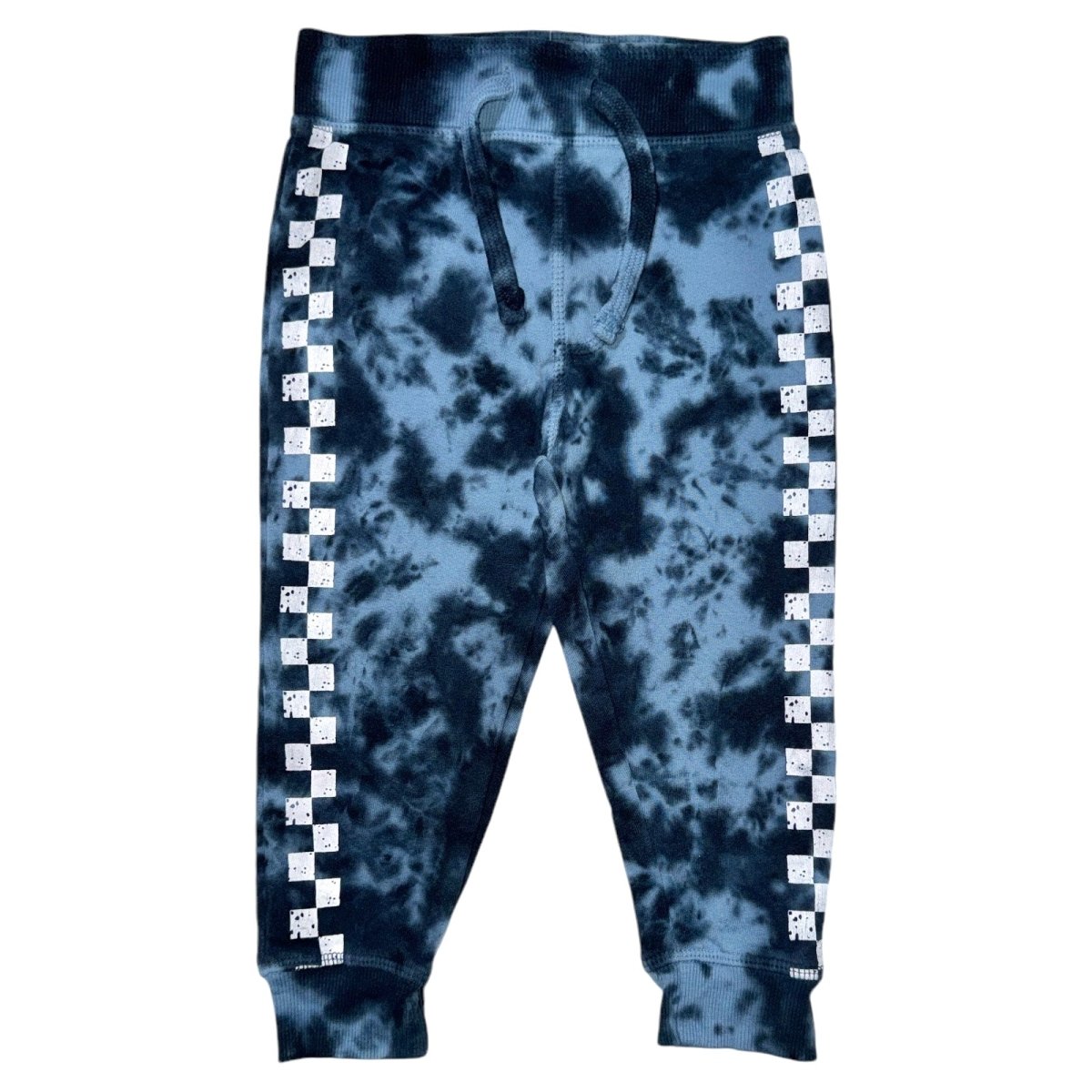 TIE DYE CHECKERED SWEATPANTS - SWEATPANTS