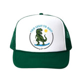 TOO LEGIT TO QUIT DINO TRUCKER HAT - BUBU