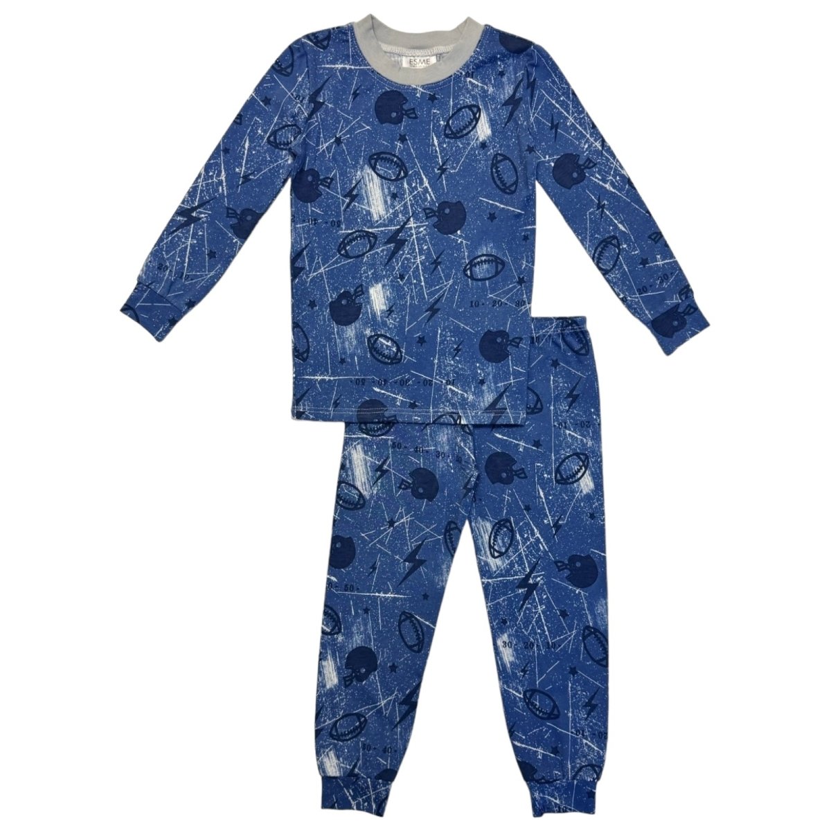 TOUCHDOWN FOOTBALL LONG SLEEVE PJS - PAJAMAS