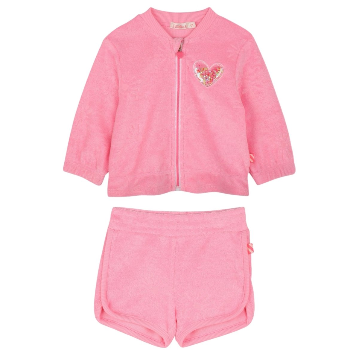 TOWEL ZIP UP JACKET AND SHORTS SET - SET