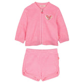 TOWEL ZIP UP JACKET AND SHORTS SET (PREORDER) - BILLIEBLUSH