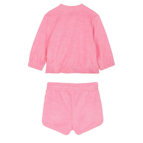 TOWEL ZIP UP JACKET AND SHORTS SET (PREORDER) - BILLIEBLUSH