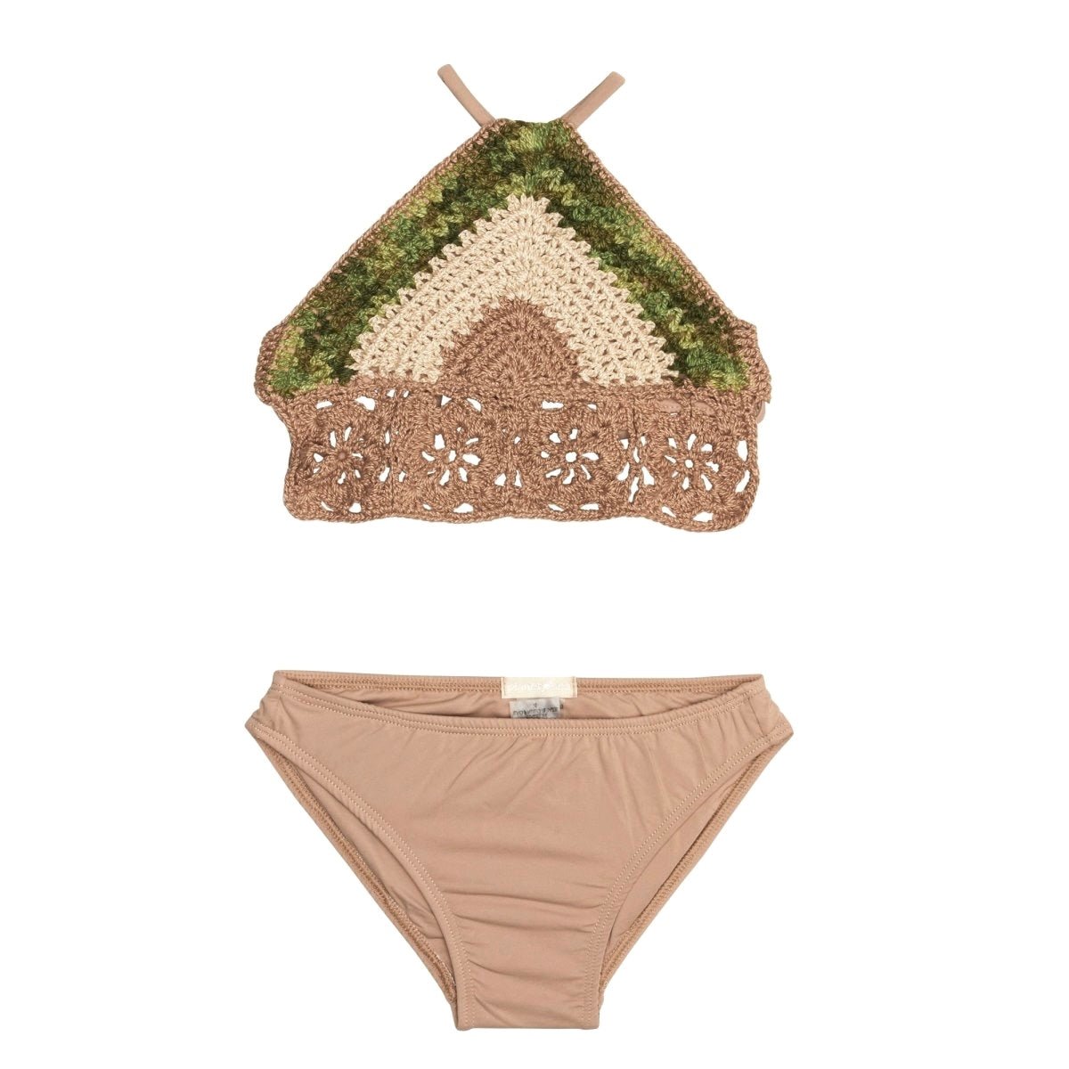 TRIANGLE HALTER CROCHET TWO PIECE BIKINI - TWO PIECE BIKINI