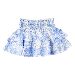 TROPICAL BLUES RUFFLE SKIRT (PREORDER) - SKIRTS