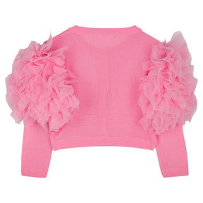 TULLE PUFF SLEEVE CARDIGAN (PREORDER) - BILLIEBLUSH