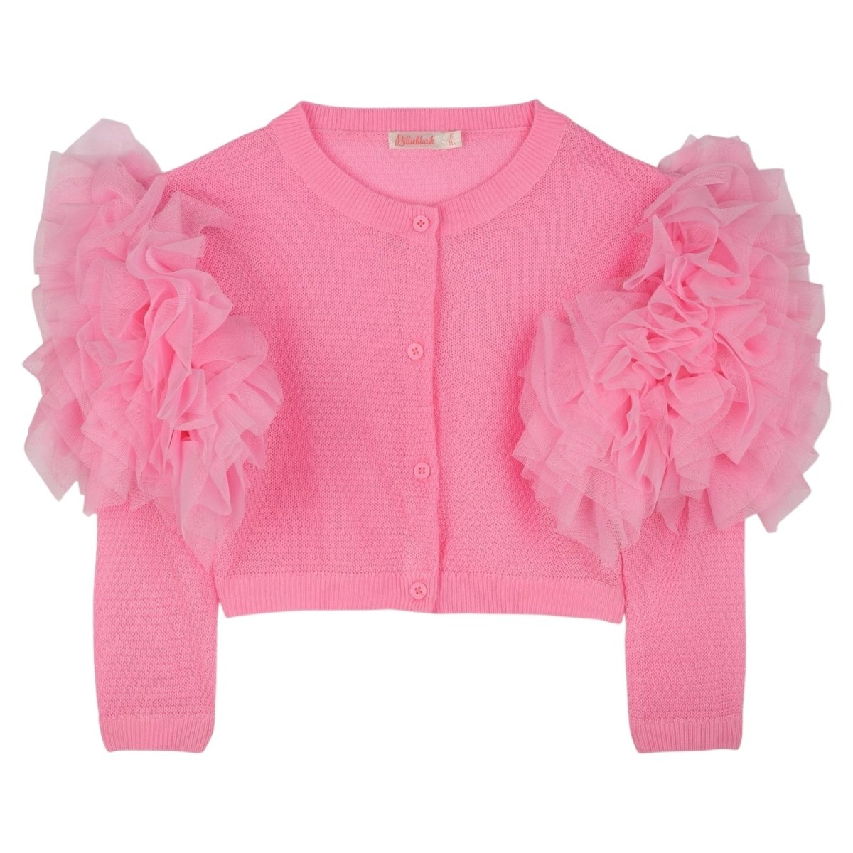 TULLE PUFF SLEEVE CARDIGAN - CARDIGANS