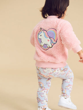 UNICORN HEART FAUX FUR JACKET (PREORDER) - HUXBABY