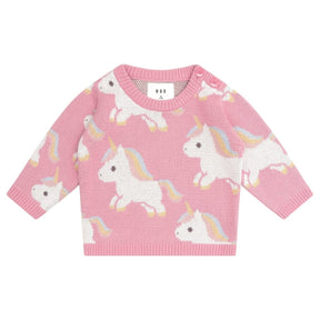 UNICORN KNIT SWEATER (PREORDER) - HUXBABY