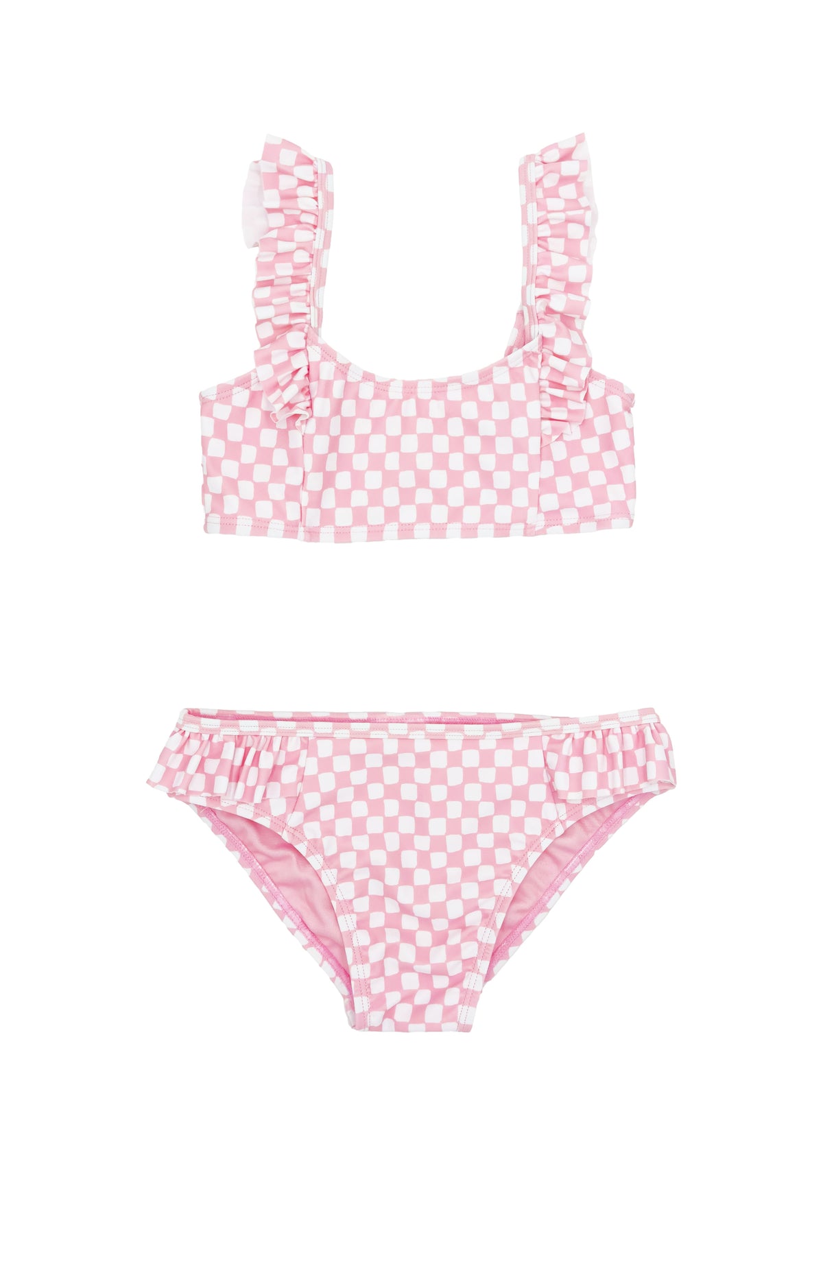 HAPPY DAZE CHECKERED TWO PIECE SPORTY BIKINI (PREORDER) - TWO PIECE BIKINI