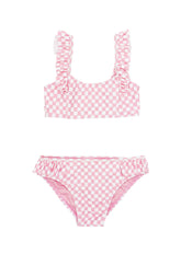 HAPPY DAZE CHECKERED TWO PIECE SPORTY BIKINI (PREORDER) - TWO PIECE BIKINI