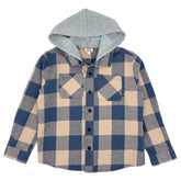 UPLAND PLAID FLANNEL SHACKET W/ HOOD (PREORDER) - FEATHER 4 ARROW