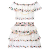 VICTORIA EMBROIDERED TOP AND SKIRT SET (PREORDER) - MARLO