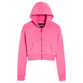 VINTAGE ROSE DYLAN ZIP UP CROP HOODIE - KATIE J NEW YORK