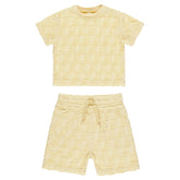 WAVES TERRY RELAXED TSHIRT AND SHORTS SET - RYLEE + CRU