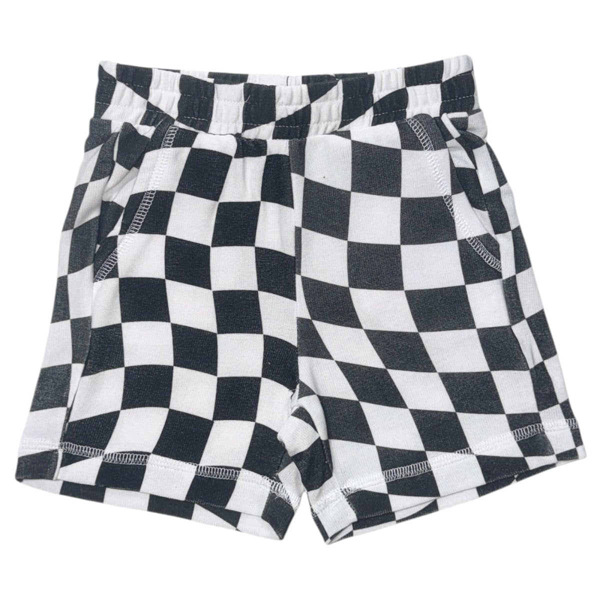 WAVY CHECKERED SHORTS - SHORTS