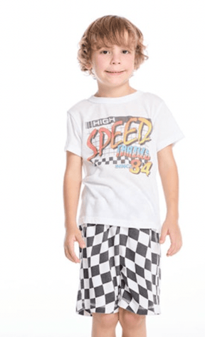 WAVY CHECKERED SHORTS (PREORDER) - CHASER KIDS