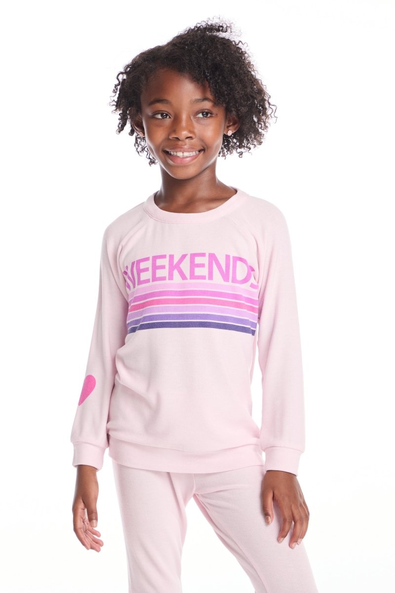 WEEKEND STRIPE SWEATSHIRT (PREORDER) - CHASER KIDS