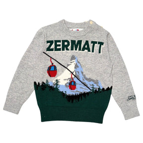 ZERMATT POSTCARD CABLE SWEATER - MC2 SAINT BARTH KIDS