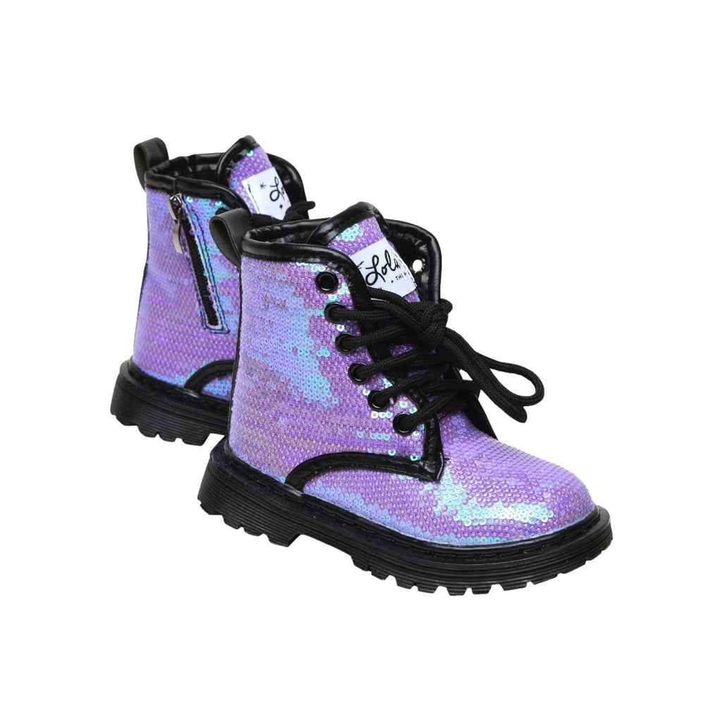 Sequin Boots 25 / Purple by Lola and The Boys